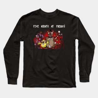 Five Nights At Freddys The gang's all here Long Sleeve T-Shirt